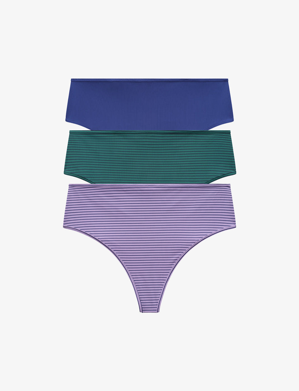 24/7®  Classic High Waist Thong 3 Pack Box