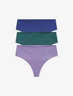 24/7®  Classic High Waist Thong 3 Pack Box